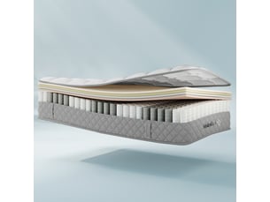 Matelas 90x200 cm <strong>OOIILLEE</strong>  <strong></strong> Ressorts ensachés + mousse soutien Medium épaisseur 20 cm