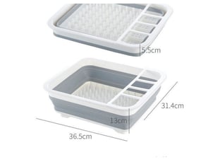 Égouttoir à vaisselle pliable avec porte-ustensiles – pour la maison ou le camping
