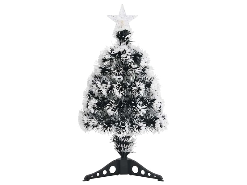  Arbre de noël, sapin de noël pré-éclairé vert et blanc 64 cm fibre optique  - Conforama A
