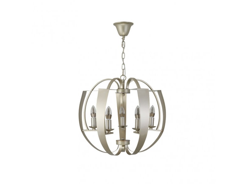 Fabrilamp capuchina, suspension classique, 5xe14, champagne, 62-92 x 53 x 53 cm 151295076 - Conforama A