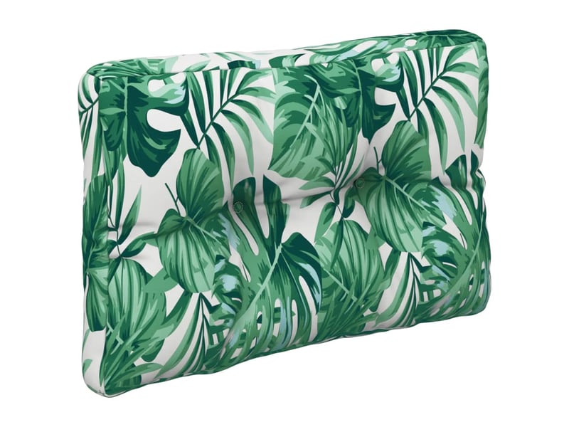  Coussin de palette, coussin de chaise, coussin de canapé motif de feuilles 50x40x12 cm tissu cf55383  - Conforama D