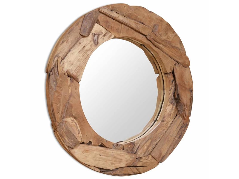  Miroir décoratif teck 80 cm rond cf62788  - Conforama B
