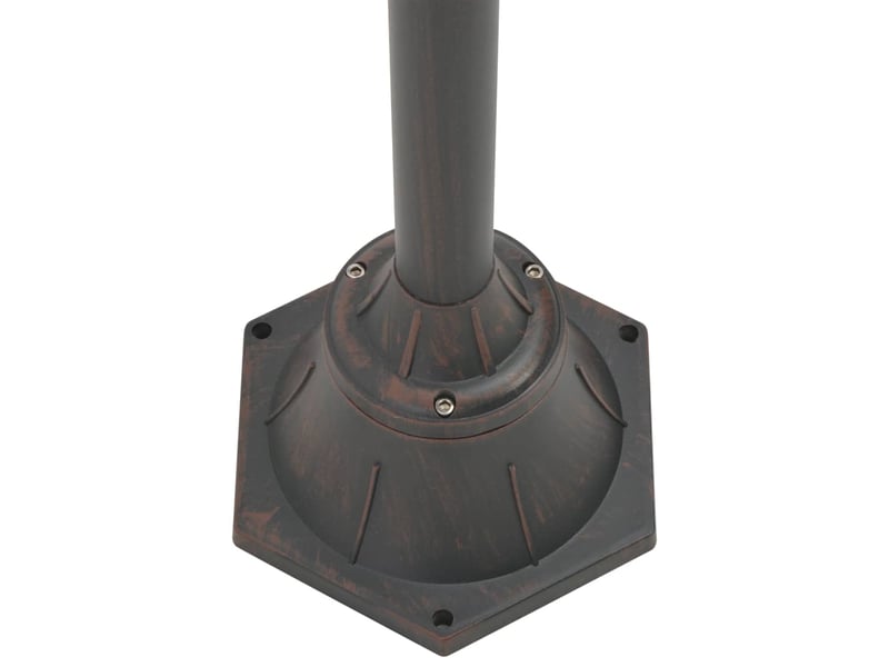  Lampadaire de jardin e27 220 cm aluminium 2 lanternes bronze marron 02_0042539  - Conforama D