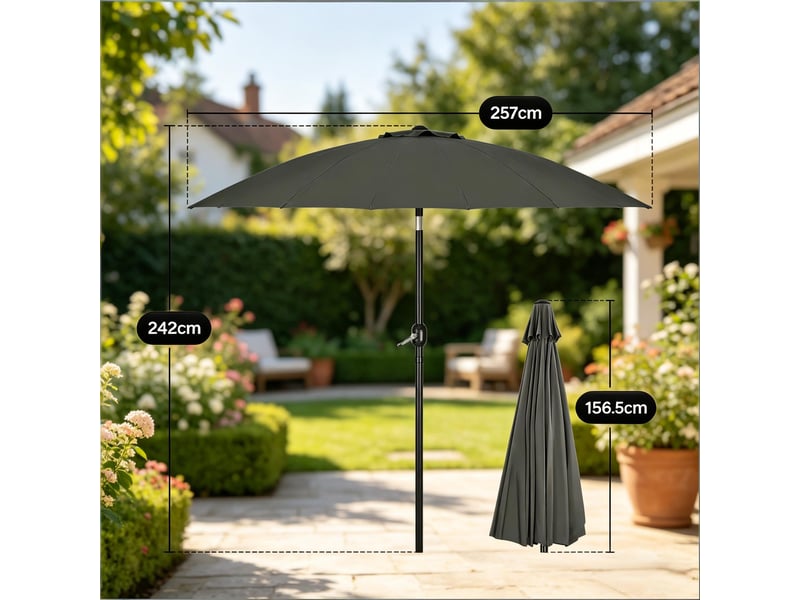  Grand parasol de jardin inclinable pour terrasse et piscine, sans pied  - Conforama C