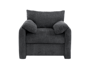 Grand fauteuil design en tissu chenille – siège décoratif pour salon ou chambre, confort simple