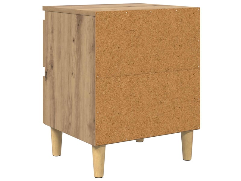 Table de chevet - table de lit chêne artisanal 40 x 35 x 50 cm - Conforama E