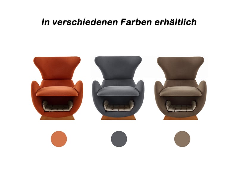 Fauteuil avec niche ou petit chien, design ergonomique et tissu anti-griffures, en tissu et bois marron - Conforama E