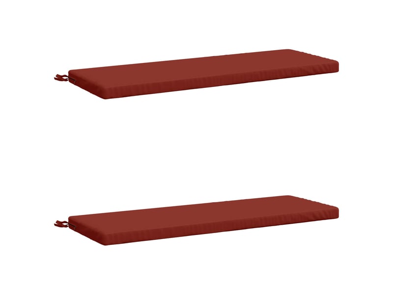 Lot de 2 coussins de banc, coussins d'assise soest 100 % polyester rouge cf57374 - Conforama A