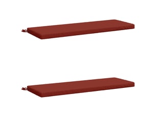 Lot de 2 coussins de banc, coussins d'assise soest 100 % polyester rouge cf57374