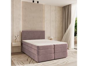 Lit avec rangement 160x200 cm <strong>MASSENO</strong> <strong></strong> coloris rose