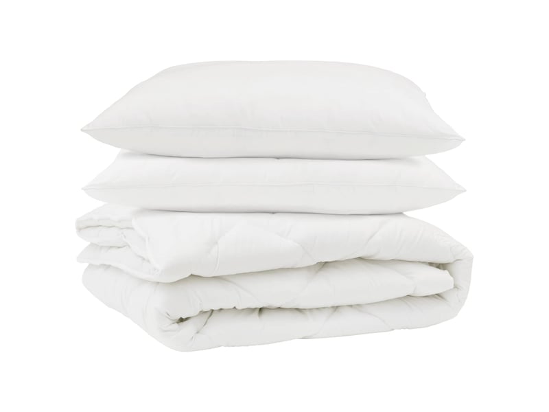  Couette avec oreiller 3 pièces - duvet blanc microfibre  - Conforama A