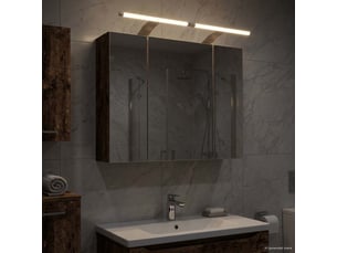 Amoire de salle de bain, meuble de salle de bain avec miroir bois ancien shl4804