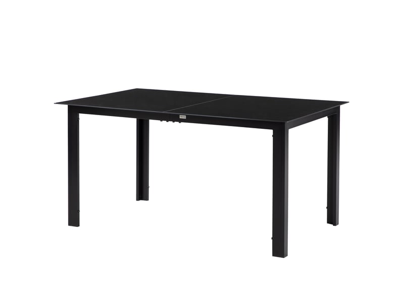 Table de jardin rectangulaire aluminium noir 150x90x74cm - Conforama A