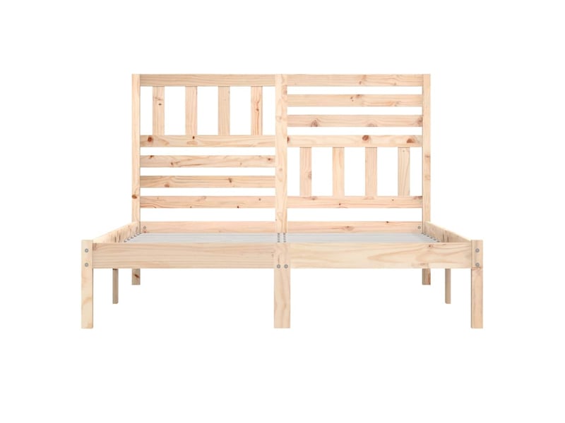 Lit double- lit adulte - cadre de lit sans matelas 120x190 cm bois de pin massif - Conforama C