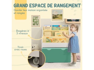 Etagère 62.5 cm coloris vert