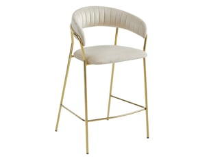 tabouret de bar assise réglable en hauteur SANS MARQUE - beige hauteur d'assise 66.5 cm vendu A l'unité