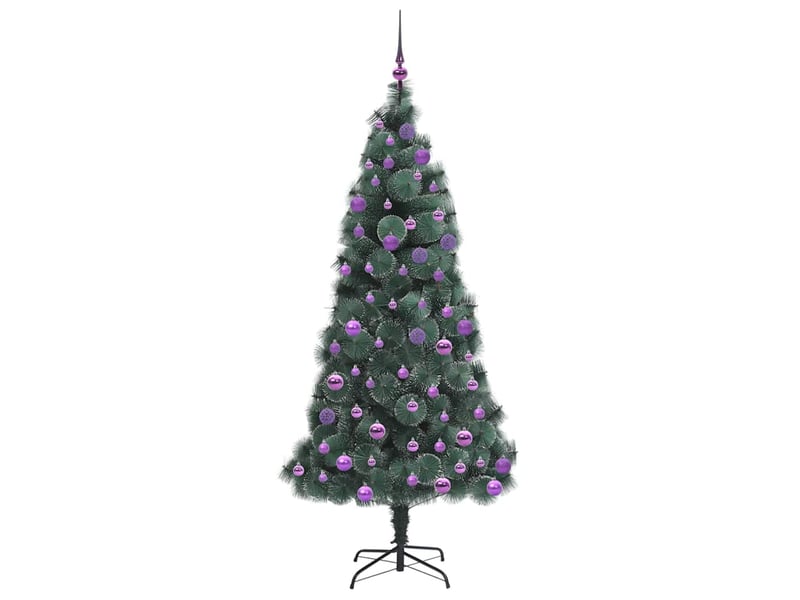  Sapin de noël, arbre de noël artificiel pré-éclairé avec ensemble de boules shl5601  - Conforama D