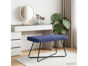 Banc, canapé 2 places bleu police 80x40x45 cm velours