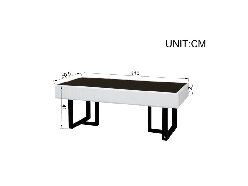  Ensemble meuble tv et table basse rayures bicolores mdf brillant  - Conforama D