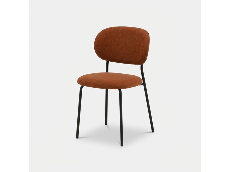  Lot de 2 chaises de salle à manger en tissu cindy - orange  - Conforama C