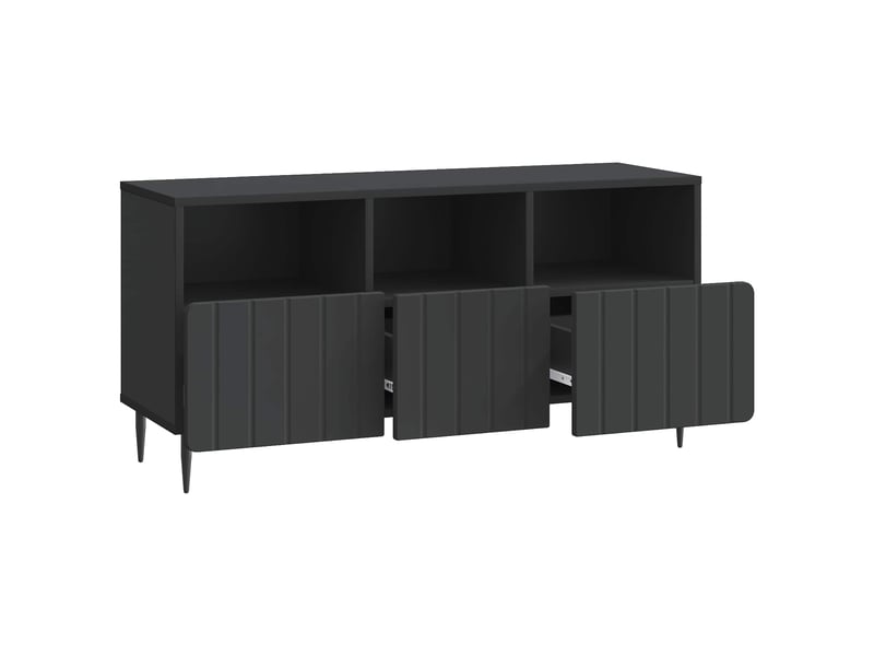  Meuble tv - banc tv - meuble de rangement avec tiroir noir 102 x 34,5 x 50 cm bois d'ingénierie  - Conforama E