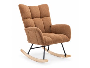 Fauteuil fixe MODENVIE  Tissu bouclette marron vendu A l'unité