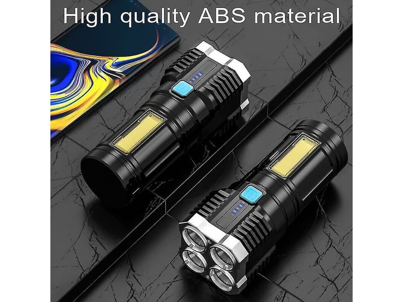 La torche lumineuse be de 10000000lm a mené la lumière tactique rechargeable d'usb de lampe-torche - Conforama D