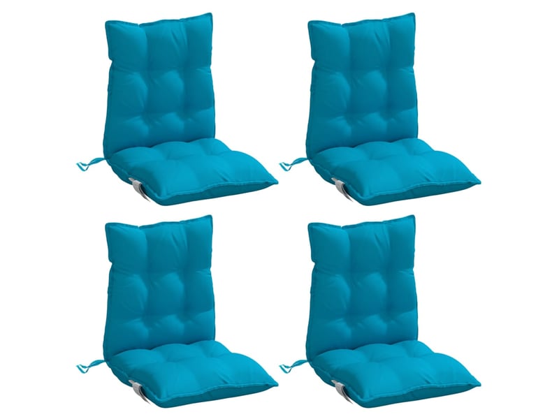  Lot de 4 coussins d'extérieur, coussins de chaise bleu 100 x 50 x 7 cm cf56408  - Conforama C