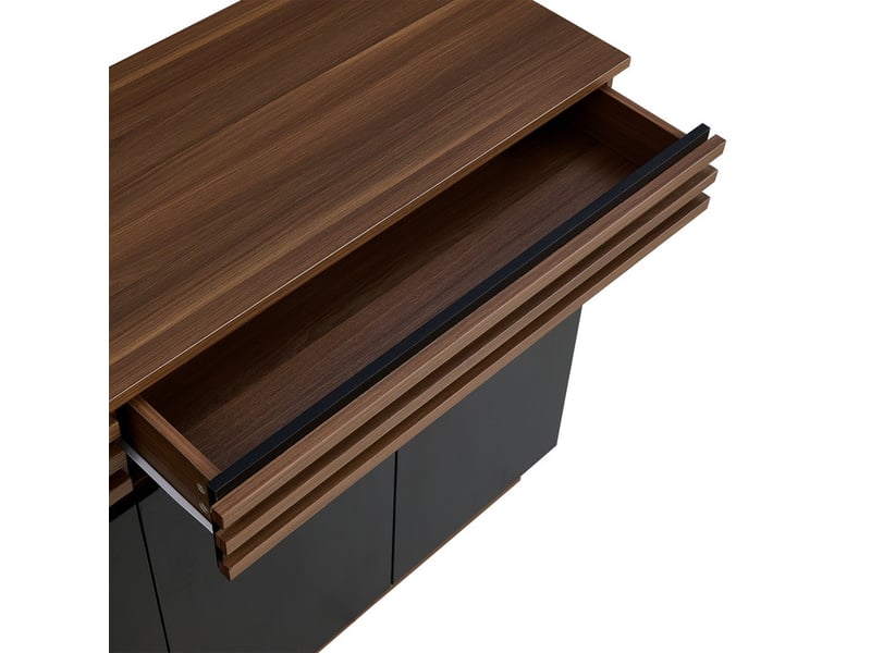  Buffet moderne et tendance, 150x40x85 cm, finition bois, 2 tiroirs, 4 portes, idéal pour le salon, la salle à manger et la cuisine  - Conforama E