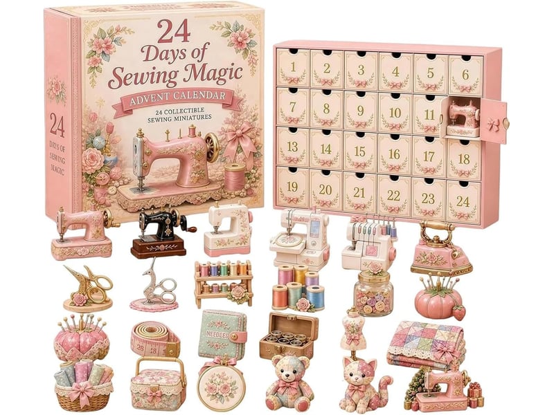  Calendrier de l'avent 24 jours – couture créative 2d, coffret cadeau pour passionnés de couture  - Conforama A