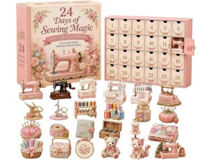 Calendrier de l'avent 24 jours – couture créative 2d, coffret cadeau pour passionnés de couture