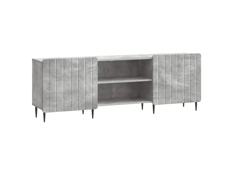  Meuble tv - banc tv - meuble de rangement gris béton 150 x 31 x 52 cm bois d'ingénierie  - Conforama A