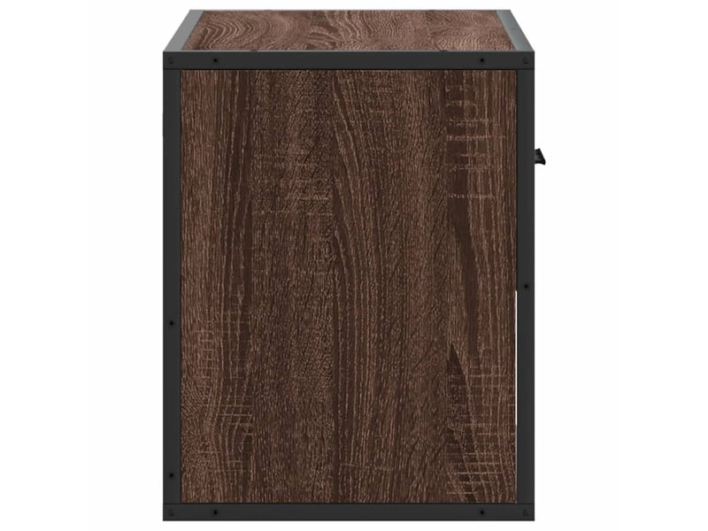  Meuble tv - banc tv - meuble de rangement chêne brun 60x31x39,5 cm bois d'ingénierie et métal  - Conforama E