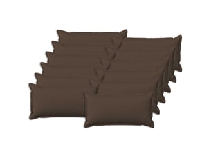 Lot de 12 coussins avec oreiller, coussins décoratifs houten taupe lin synthétique cf51019