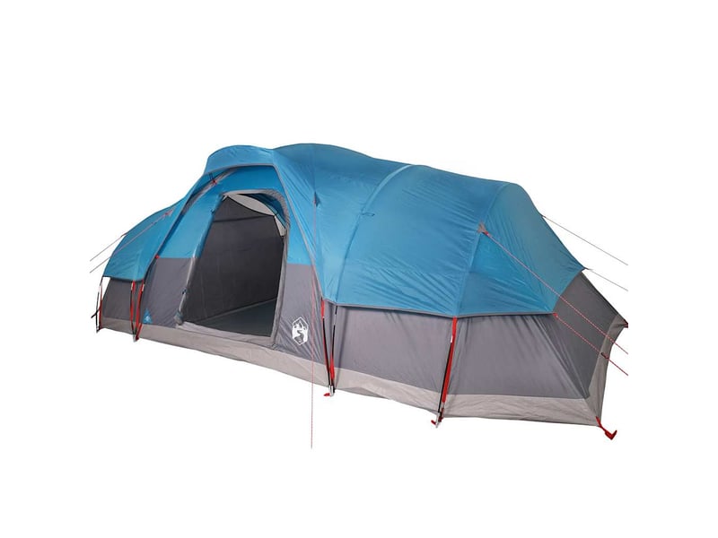  Tente de camping, tente à dôme 11 personnes bleu imperméable  - Conforama E