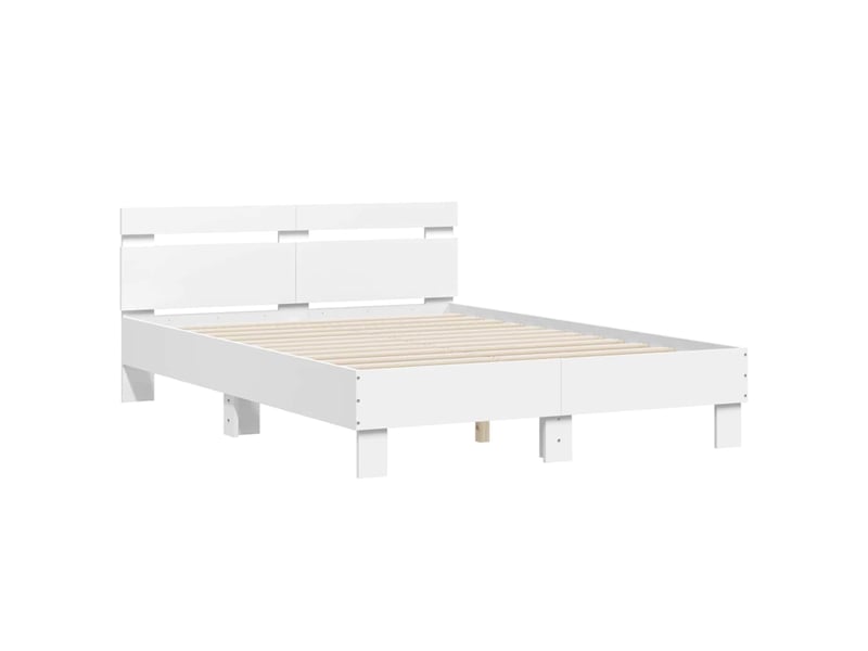  Lit double- lit adulte -  cadre de lit sans matelas blanc 120x190 cm  - Conforama B