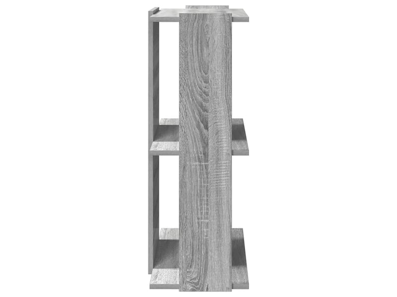  Bibliothèque 3 niveaux, armoire à livres sonoma gris 60x30x80cm bois d'ingénierie  - Conforama E