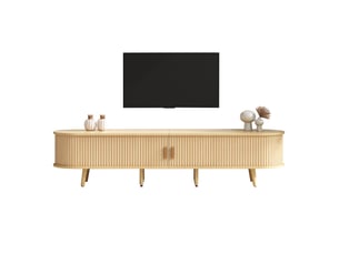 Meuble tv coloris bois clair 175 cm   