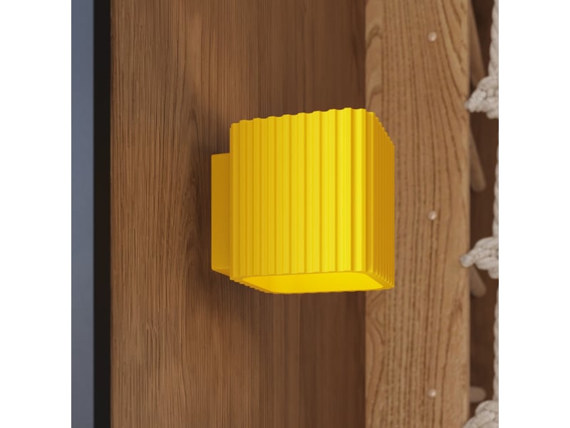 Applique riff jaune g9 aluminium moderne 10x10x12cm SL.3091 - Conforama D