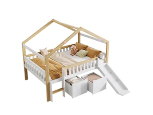 Lit mezzanine 2x120x200 cm <strong></strong> <strong>CozyNest</strong> coloris blanc