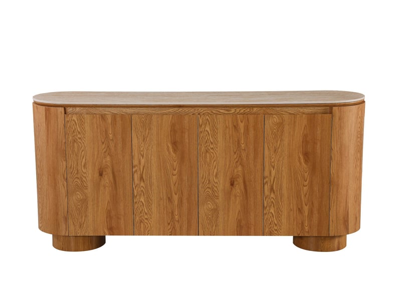  Buffet 4 portes panneau de fibres de bois composite chêne travertin  - Conforama A