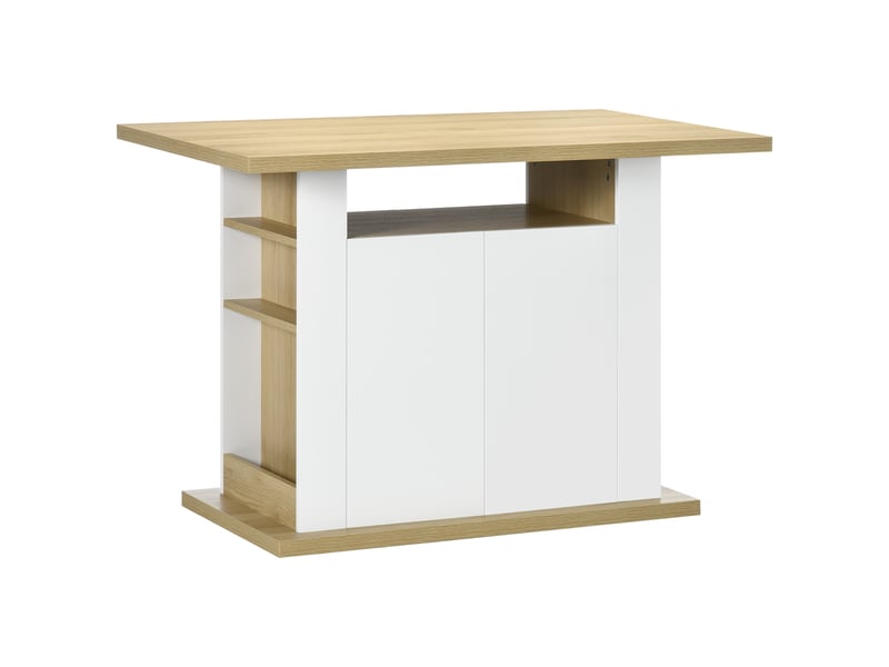  Ilot central cuisine table dim. 110l x 70l x 75,5h cm - avec grand plan de travail 4 personnes  - Conforama B