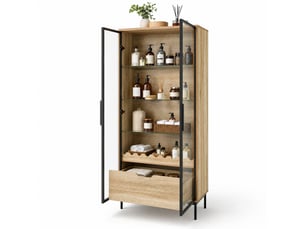 Vitrine coloris bicolore 4 étagère(s) <strong>DESVIAE</strong> <strong></strong> - 75 cmx170.8 cm
