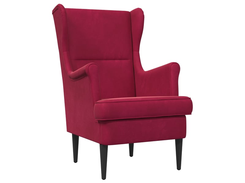  Vidaxl fauteuil bordeaux velours  - Conforama D