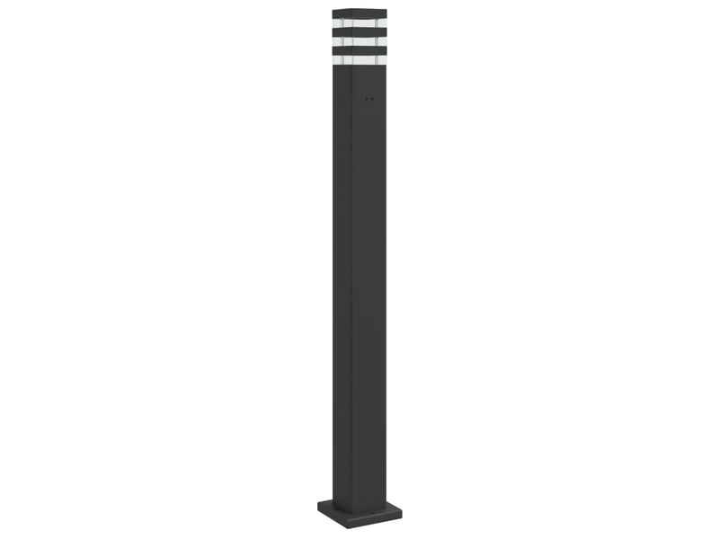  Lampadaire d'extérieur avec sortie 110 cm aluminium noir 02_0042528  - Conforama A