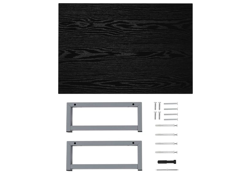  Meuble de salle de bain, armoire salle de bain en deux pièces céramique noir cf65446  - Conforama E