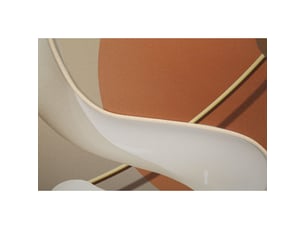 Impression sur toile led abstract modèle b spirale blanche avec cadre noir