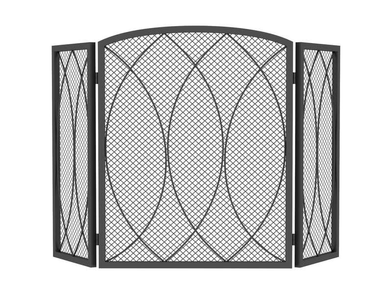  Pare-étincelles de sécurité pour cheminée, pare-étincelles pliable en 3 parties, 122 x 75 cm  - Conforama A