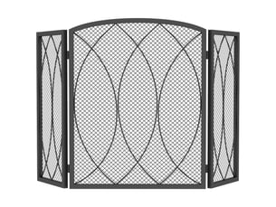 Pare-étincelles de sécurité pour cheminée, pare-étincelles pliable en 3 parties, 122 x 75 cm