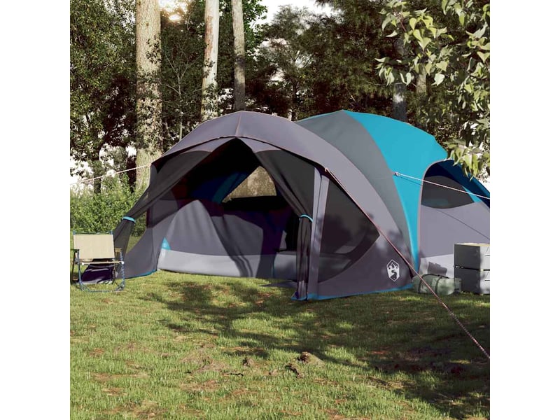 Tente de camping, tente de cabine familiale 6 personnes bleu imperméable shl85653 - Conforama C